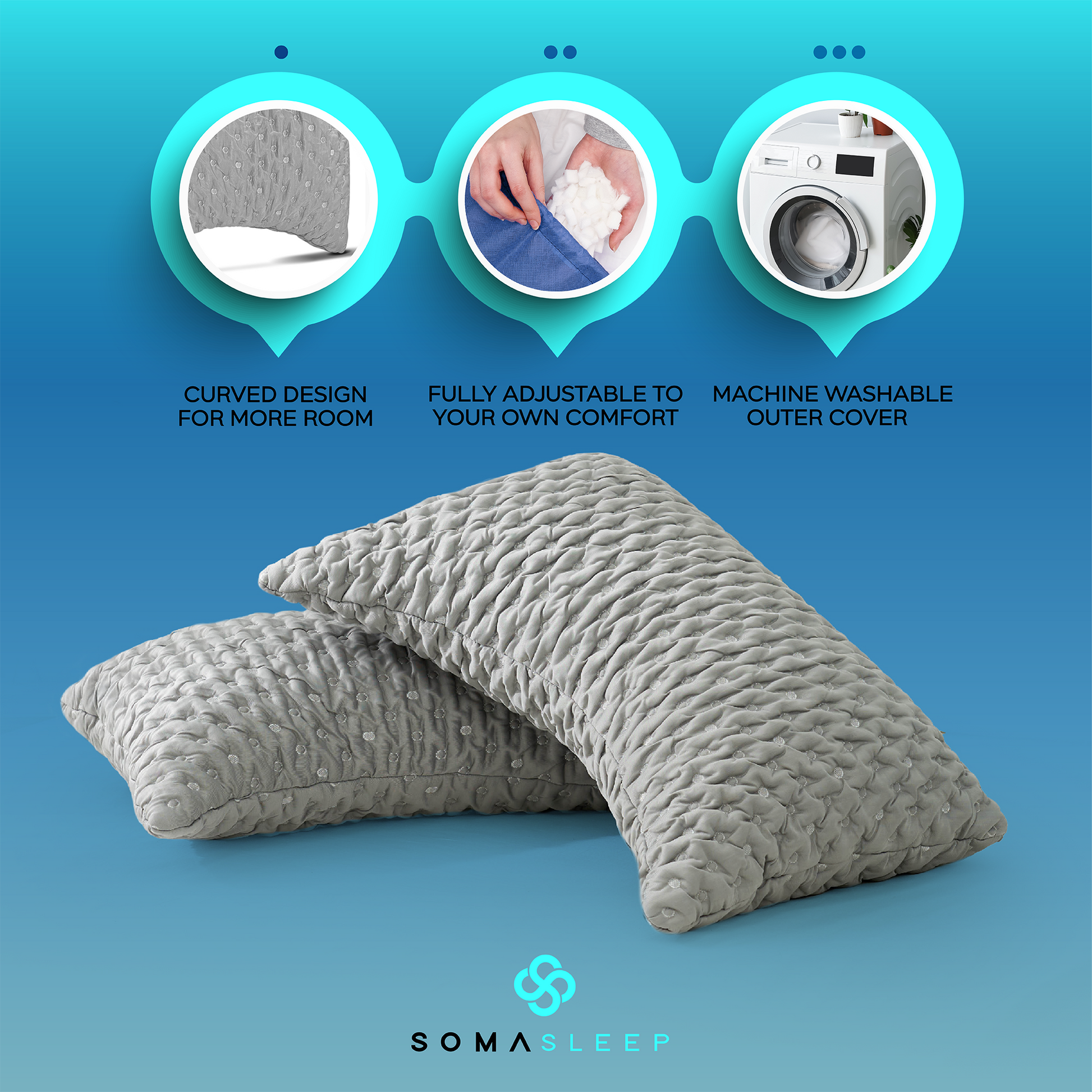 Selectsoma Cooling Knee Pillow for Side Sleepers Hip Pain 
