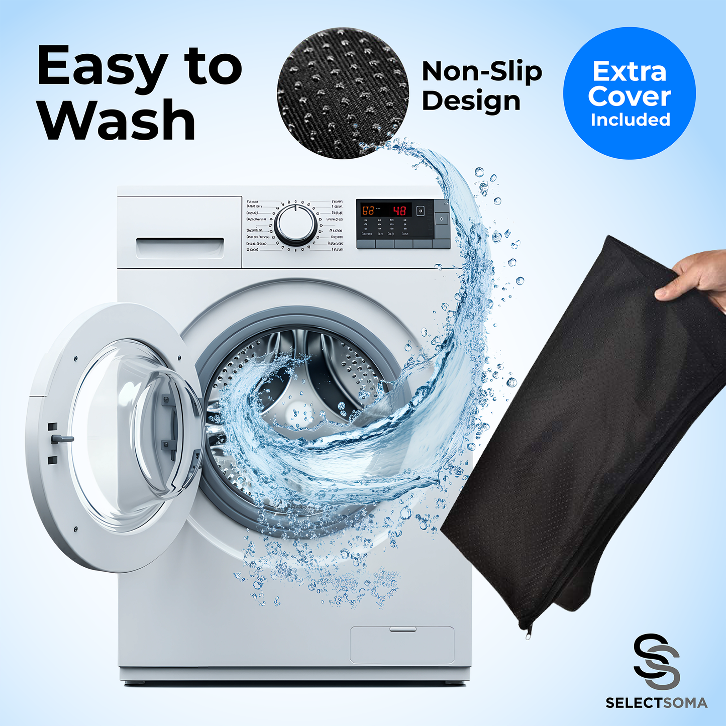 SelectSoma Gel Seat Cushion for Long Sitting Pressure Relief for Back, Sciatica, Coccyx, Tailbone Pain – Wheelchair Cushions